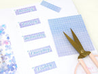 Opaque  Quarter Letter Sized  Printed Paper Stickers for Journaling  Planners & Bujo