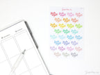 Rainbow Date Night Script Icon Stickers – Bujo & Planner Stickers for Journaling and Planning