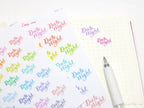 Rainbow Date Night Script Icon Stickers – Bujo & Planner Stickers for Journaling and Planning