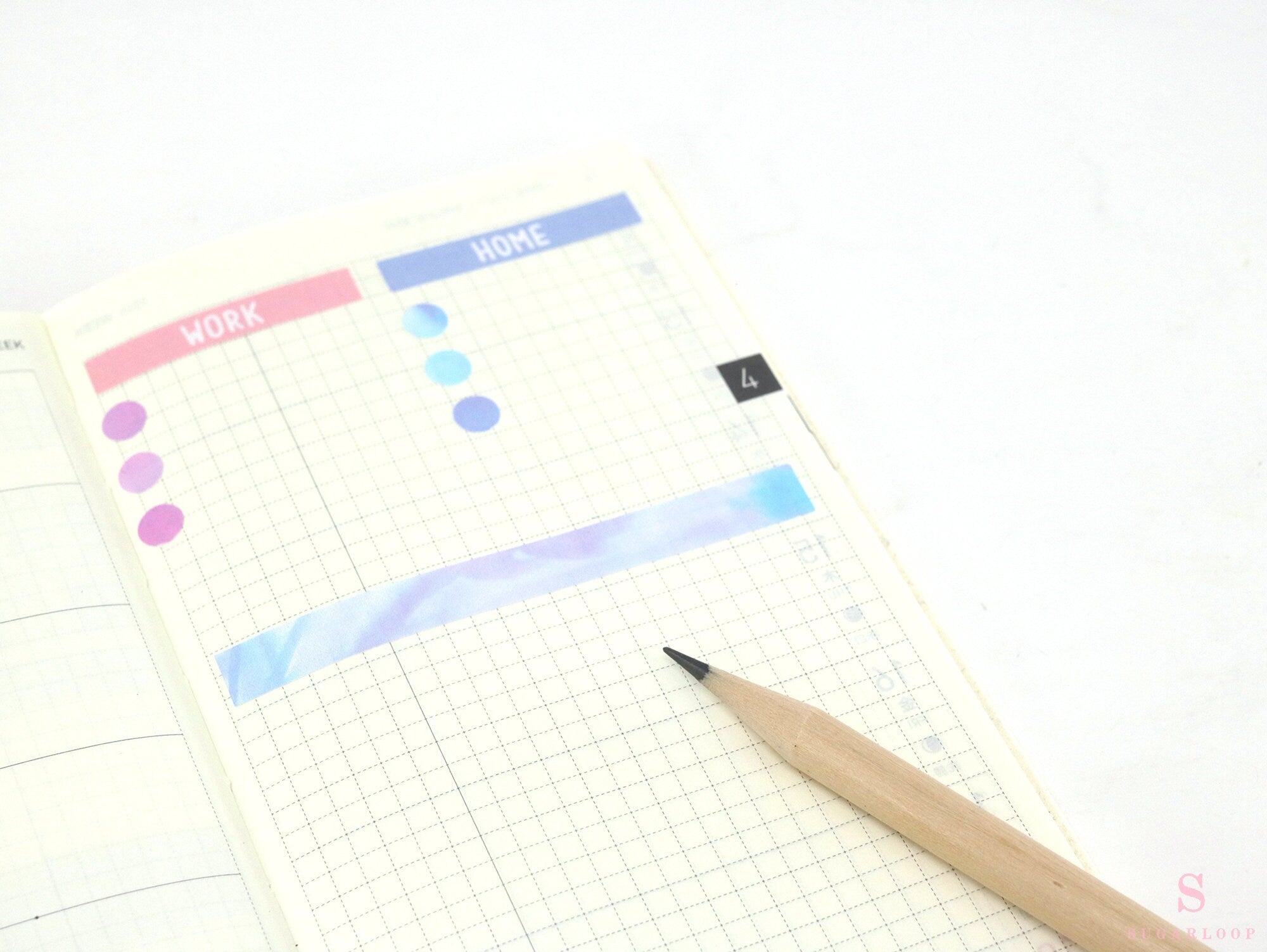 Washi Style Strip Bujo Planner Stickers: 3.125 in (79 mm) x 0.5 in (12 mm)