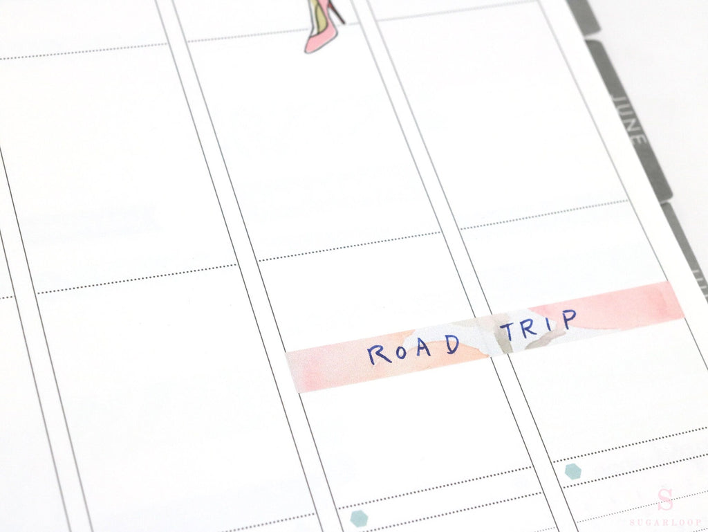 Washi Style Strip Bujo Planner Stickers: 3.125 in (79 mm) x 0.5 in (12 mm)