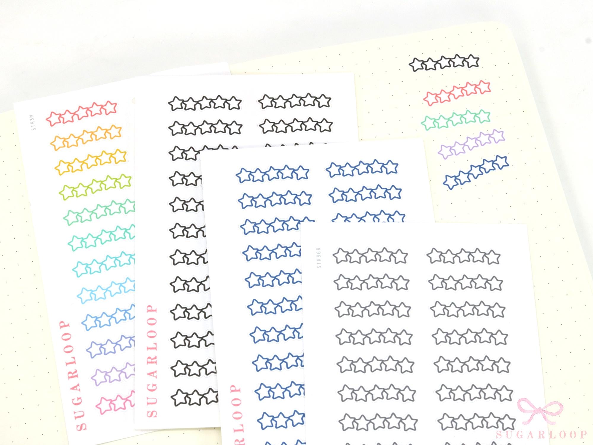 Five Star Rating Sticker for Planners and  Journals