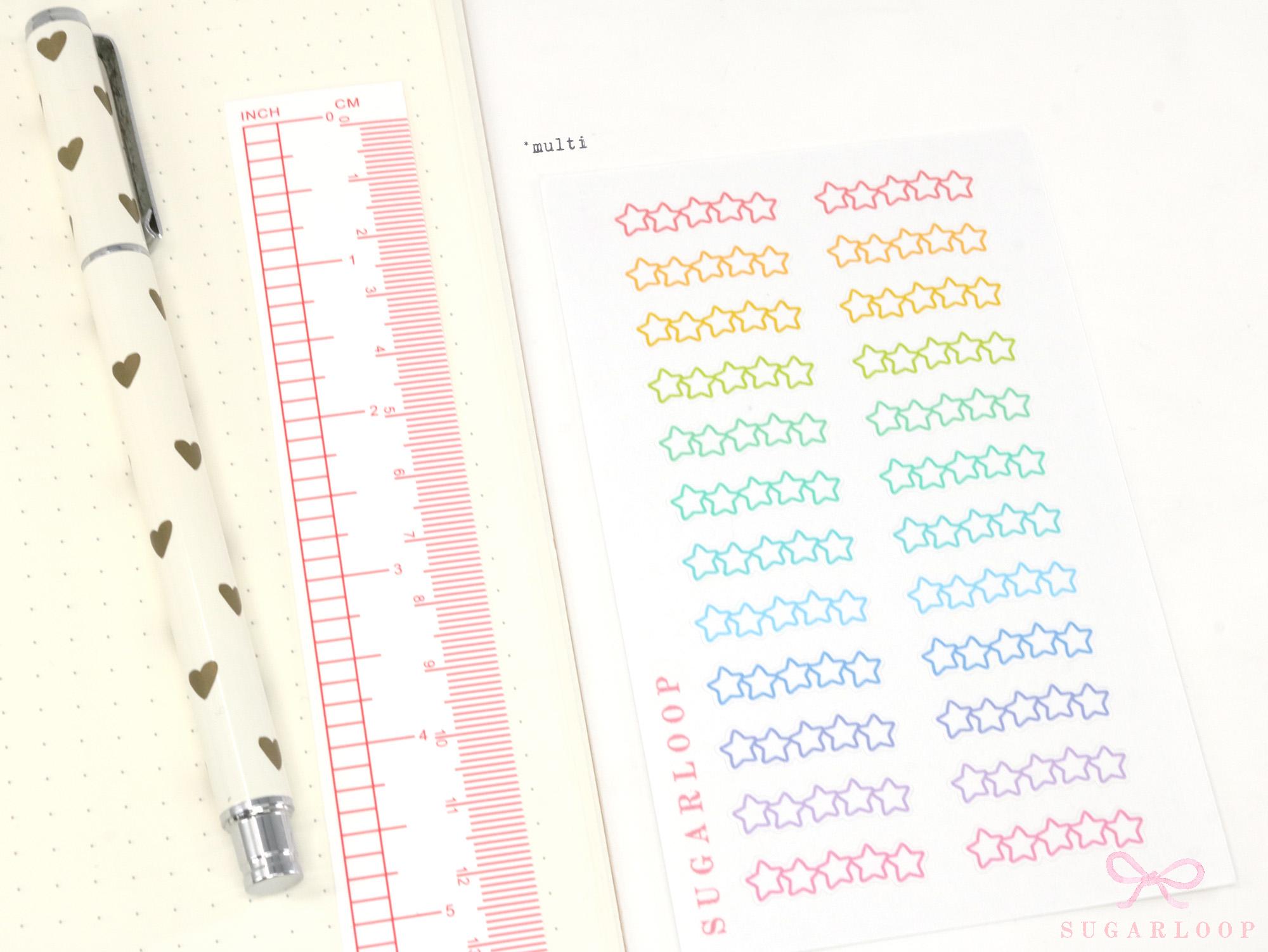 Five Star Rating Sticker for Planners and  Journals