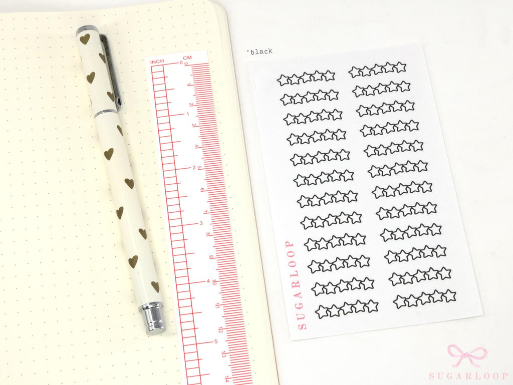 Five Star Rating Sticker for Planners and  Journals