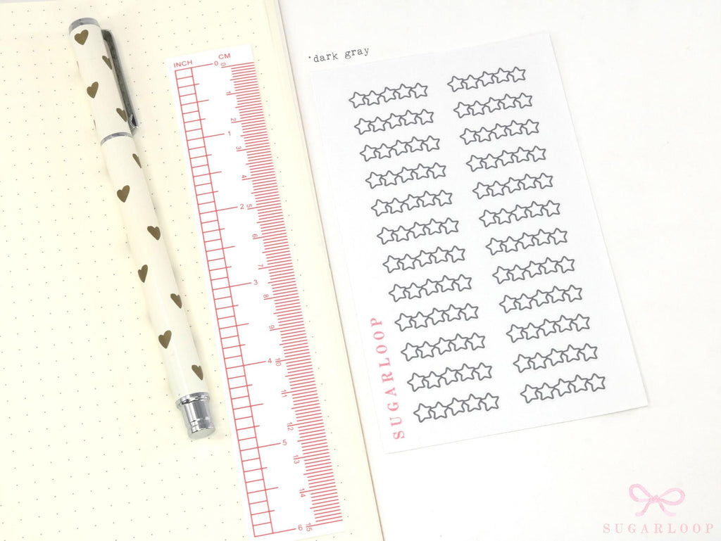 Five Star Rating Sticker for Planners and  Journals