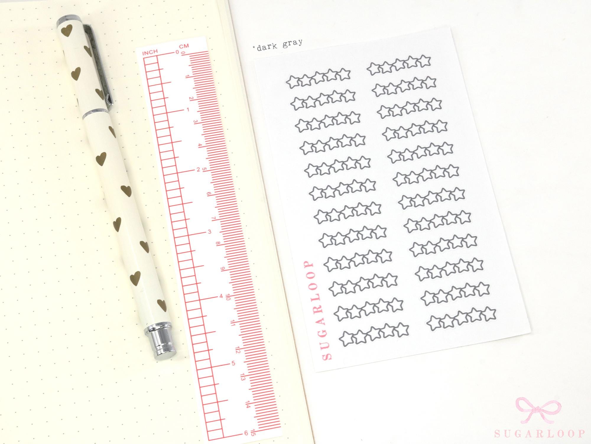 Five Star Rating Sticker for Planners and  Journals