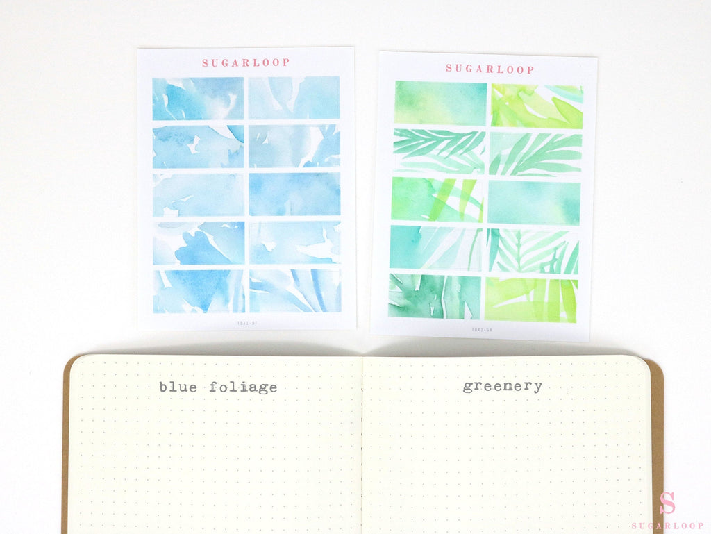 Box Bujo Planner Stickers: 1.5 in (38 mm) wide & 0.7  in (17 mm) tall