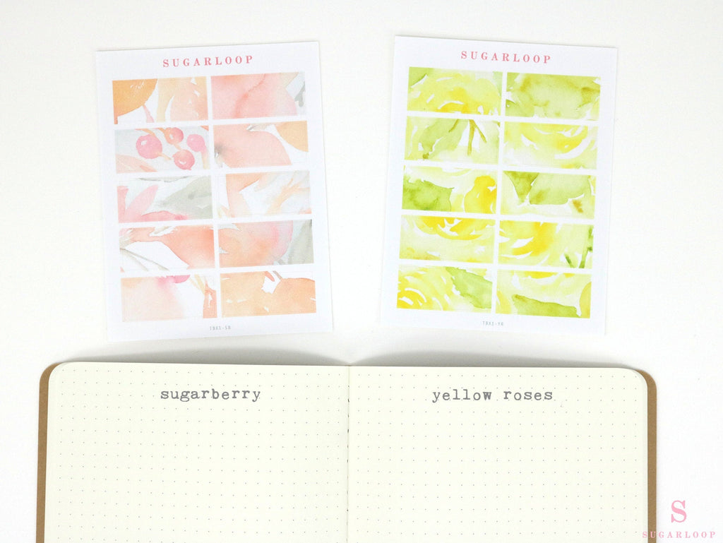 Box Bujo Planner Stickers: 1.5 in (38 mm) wide & 0.7  in (17 mm) tall