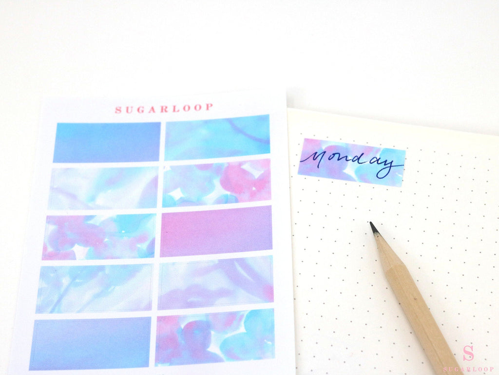 Box Bujo Planner Stickers: 1.5 in (38 mm) wide & 0.7  in (17 mm) tall