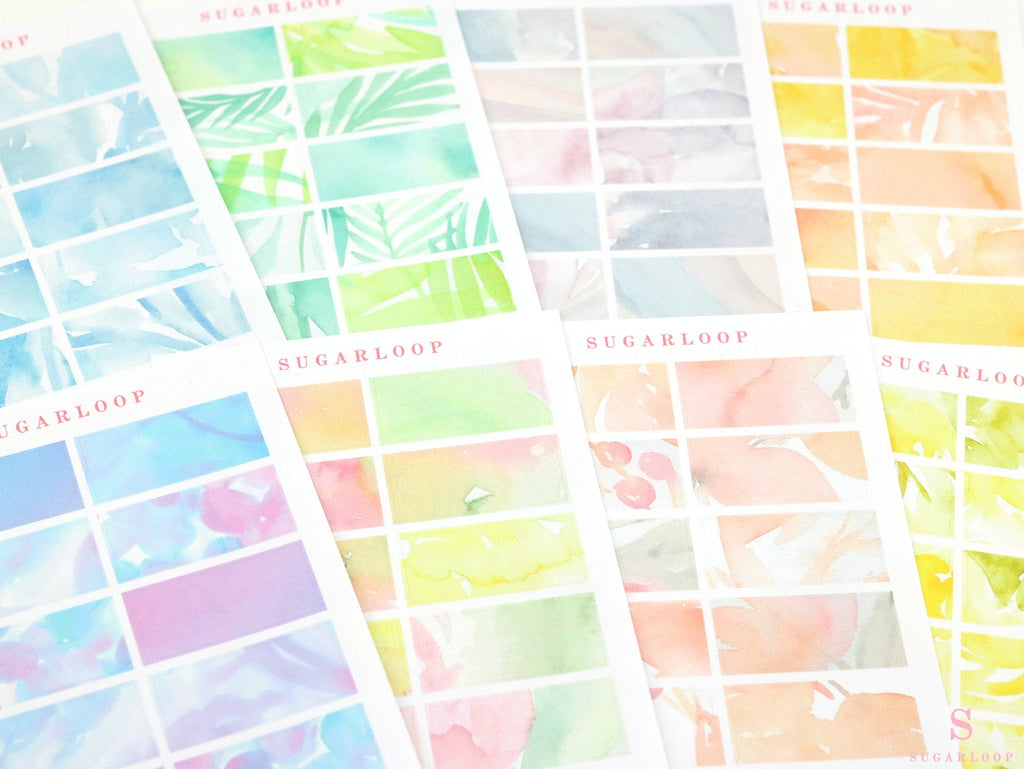 Box Bujo Planner Stickers: 1.5 in (38 mm) wide & 0.7  in (17 mm) tall
