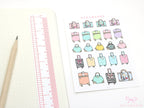 Travel Trip Holiday Bujo Planner & Journal - Icons and Deco Stickers