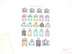 Travel Trip Holiday Bujo Planner & Journal - Icons and Deco Stickers