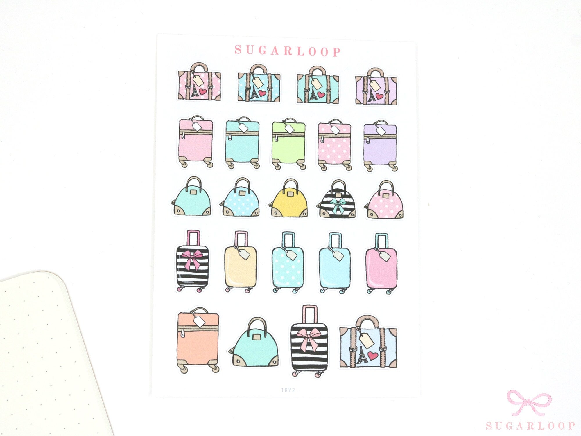 Travel Trip Holiday Bujo Planner & Journal - Icons and Deco Stickers
