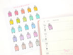 Cute Suitcase Icons for Planners & Journals – Holiday & Trip Planning and Journaling