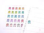 Cute Patterned Travel Suitcase Planner & Journal Stickers – Holiday & Trip Planning and Journaling
