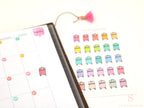Cute Patterned Travel Suitcase Planner & Journal Stickers – Holiday & Trip Planning and Journaling