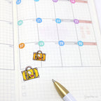 Cute Vintage Travel Icon Stickers for Planners & Journals – Holiday & Trip Bujo Journaling
