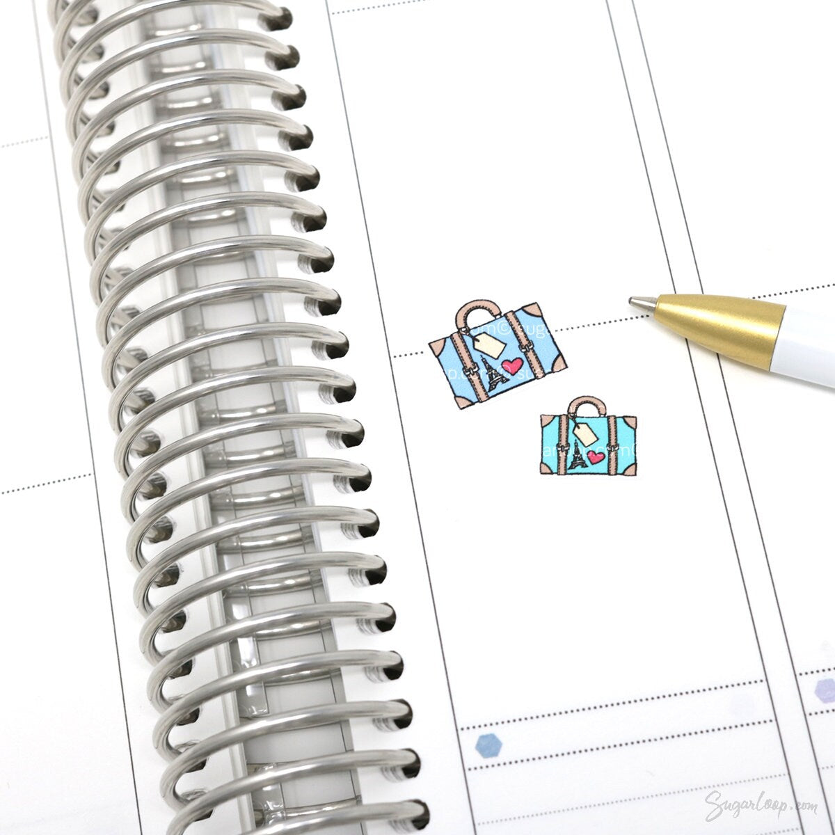 Cute Vintage Travel Icon Stickers for Planners & Journals – Holiday & Trip Bujo Journaling