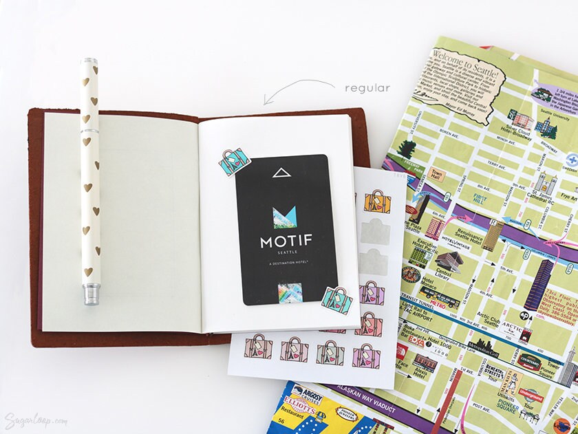 Cute Vintage Travel Icon Stickers for Planners & Journals – Holiday & Trip Bujo Journaling