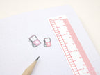 Vintage Style Cute Kawaii Doodle Gas Pump Petrol Planner & Journal Stickers