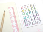 Vintage Style Cute Kawaii Doodle Gas Pump Petrol Planner & Journal Stickers