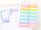 Weekly Habit Tracker Vertical Sidebar Bujo Planner Stickers: 1.5in(38 mm) Wide