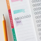 Weekly Sidebar Habit Tracker Bujo Planner Stickers: 1.5in (38mm) Wide