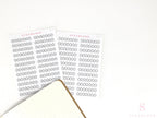 Weekly Sidebar Habit Tracker Bujo Planner Stickers: 1.5in (38mm) Wide