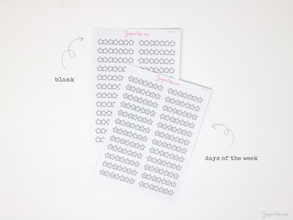 Weekly Sidebar Habit Tracker Bujo Planner Stickers: 1.5in (38mm) Wide