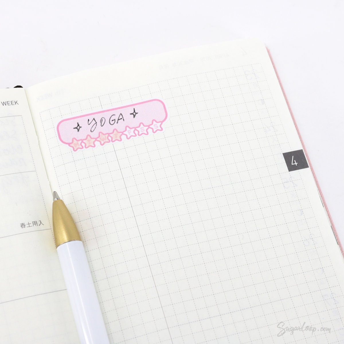 Cute Kawaii Style Weekly Habit Tracker Bujo Planner Stickers: Rainbow