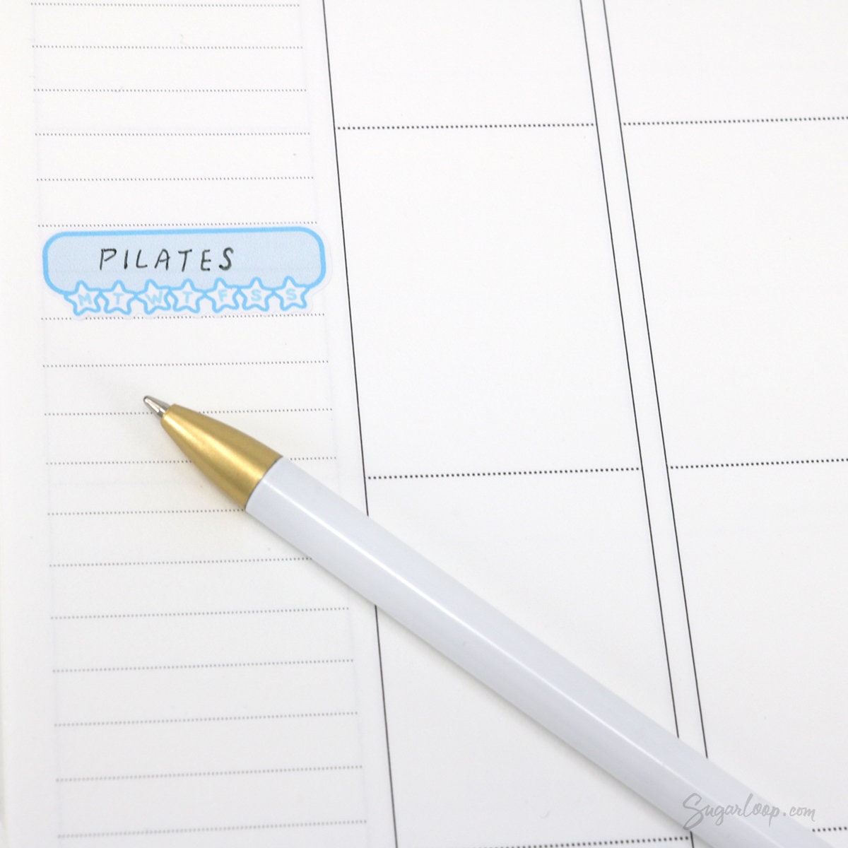 Cute Kawaii Style Weekly Habit Tracker Bujo Planner Stickers: Rainbow