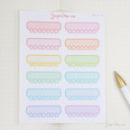 Cute Kawaii Style Weekly Habit Tracker Bujo Planner Stickers: Rainbow