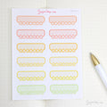 Cute Kawaii Style Weekly Habit Tracker Bujo Planner Stickers: Rainbow