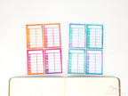 Weekly Sidebar Work Habit Tracker Bujo Planner Stickers: 1.5in (38mm) Wide