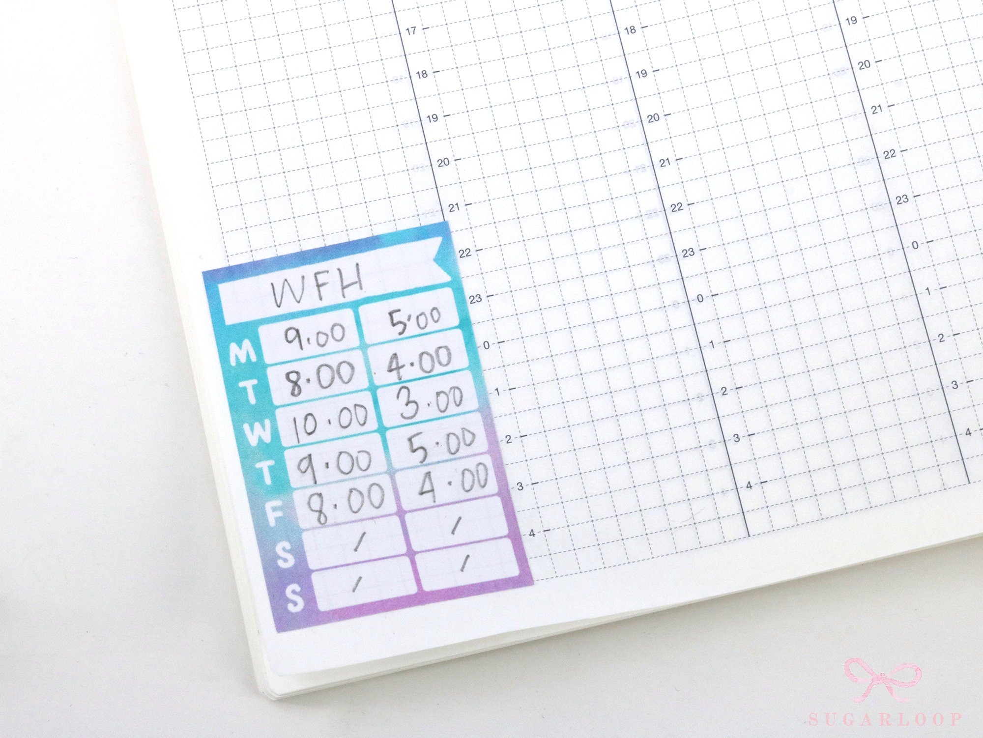 Weekly Sidebar Work Habit Tracker Bujo Planner Stickers: 1.5in (38mm) Wide