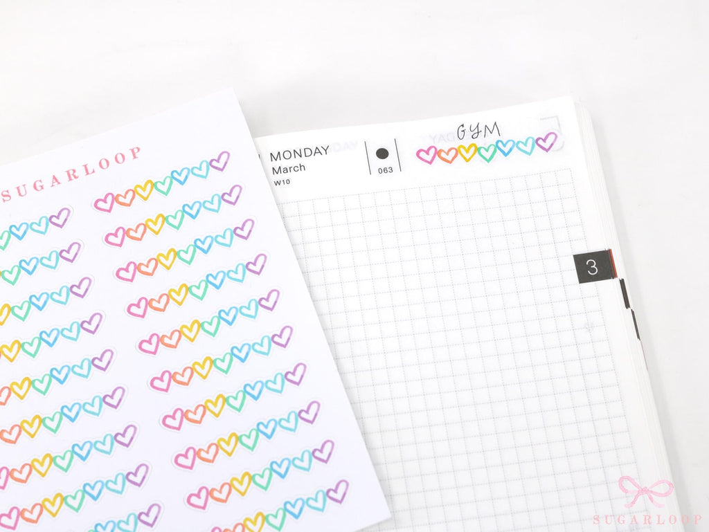 Weekly Habit Tracker Vertical Sidebar Bujo Planner Stickers: 1.5in(38 mm) Wide