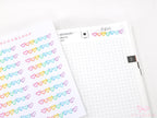 Weekly Habit Tracker Vertical Sidebar Bujo Planner Stickers: 1.5in(38 mm) Wide