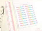 Weekly Habit Tracker Vertical Sidebar Bujo Planner Stickers: 1.5in(38 mm) Wide