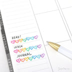 Weekly Habit Tracker Vertical Sidebar Bujo Planner Stickers: 1.5in(38 mm) Wide