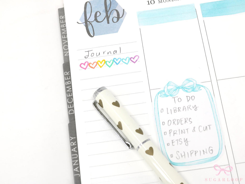 Weekly Habit Tracker Vertical Sidebar Bujo Planner Stickers: 1.5in(38 mm) Wide