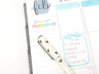 Weekly Habit Tracker Vertical Sidebar Bujo Planner Stickers: 1.5in(38 mm) Wide