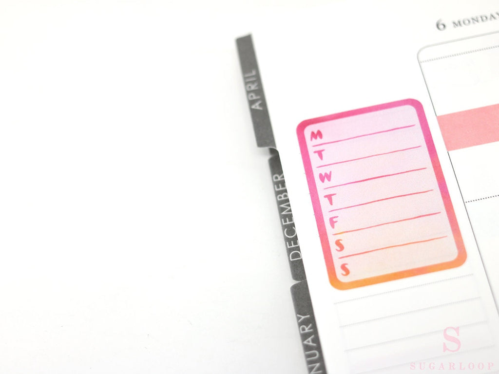 Full Box Bujo Planner Stickers: 1.5in (38 mm) Wide