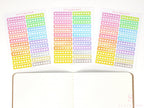 Watercolor Weekly Daily Habit Tracker Bujo Planner Stickers: Rainbow