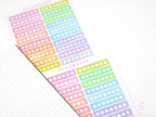 Watercolor Weekly Daily Habit Tracker Bujo Planner Stickers: Rainbow