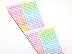 Watercolor Weekly Daily Habit Tracker Bujo Planner Stickers: Rainbow