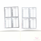 Weekly Sidebar Work Habit Tracker Bujo Planner Stickers Smoke Colorway: 1.5in (38mm) Wide  8 Full Boxes