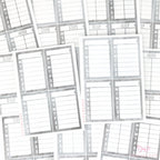Weekly Sidebar Work Habit Tracker Bujo Planner Stickers Smoke Colorway: 1.5in (38mm) Wide  8 Full Boxes