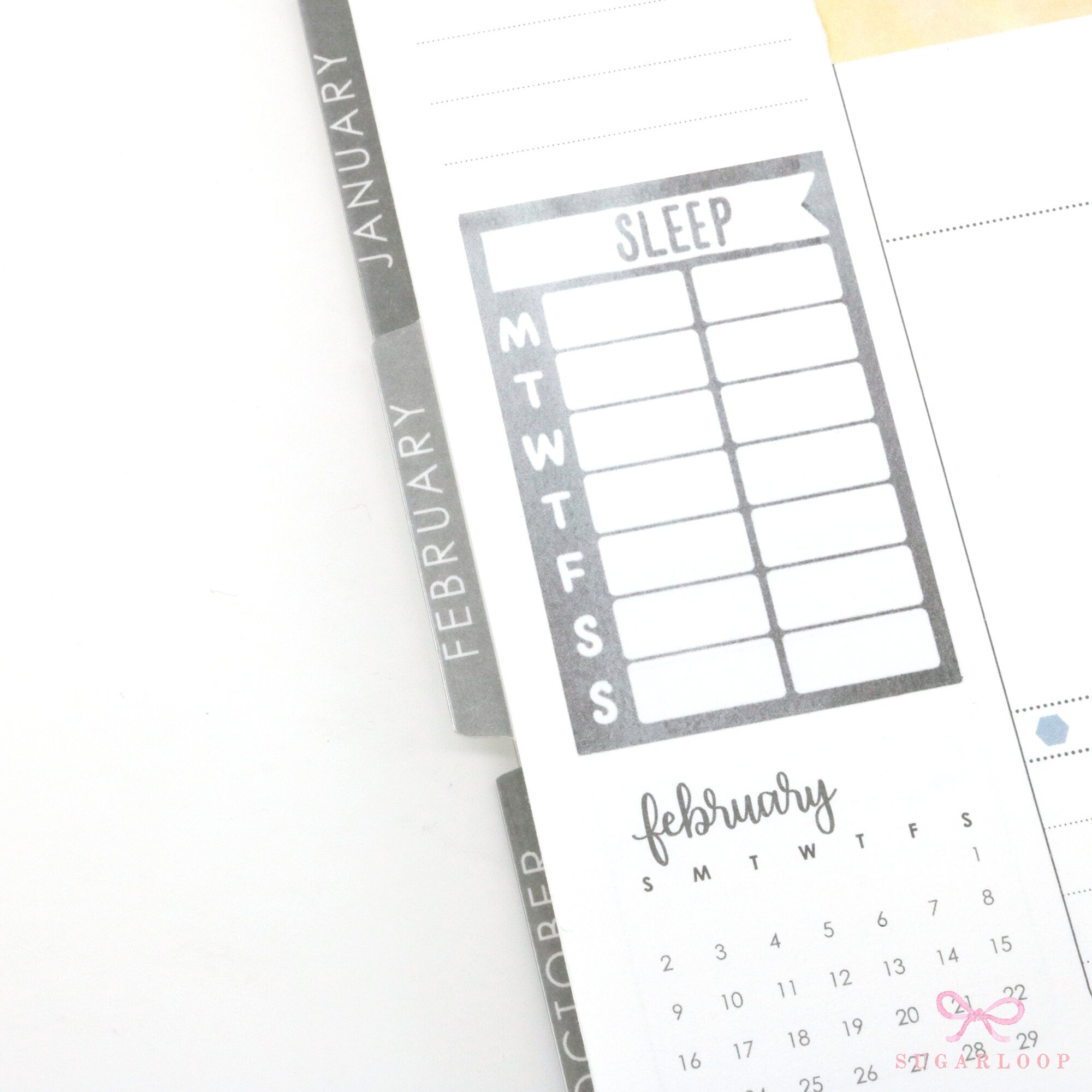 Weekly Sidebar Work Habit Tracker Bujo Planner Stickers Smoke Colorway: 1.5in (38mm) Wide  8 Full Boxes