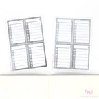 Weekly Sidebar Work Habit Tracker Bujo Planner Stickers Smoke Colorway: 1.5in (38mm) Wide  8 Full Boxes
