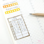 Weekly Sidebar Work Habit Tracker Bujo Planner Stickers Highland Colorway: 1.5in (38mm)Wide  8 Full Boxes